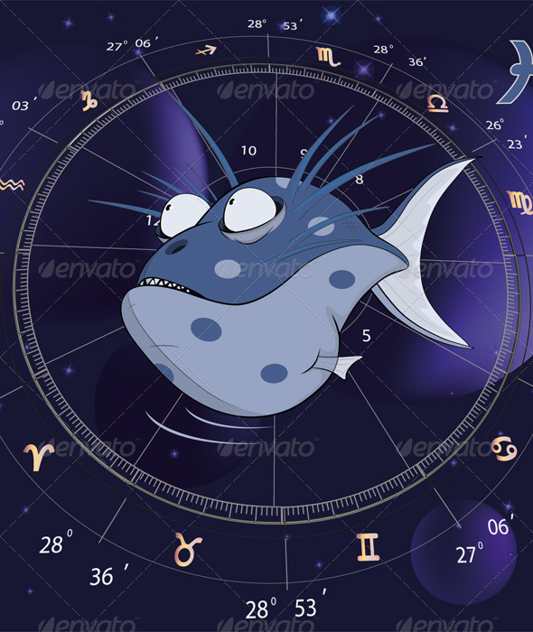 Pisces Zodiac Sign Fish by liusa GraphicRiver